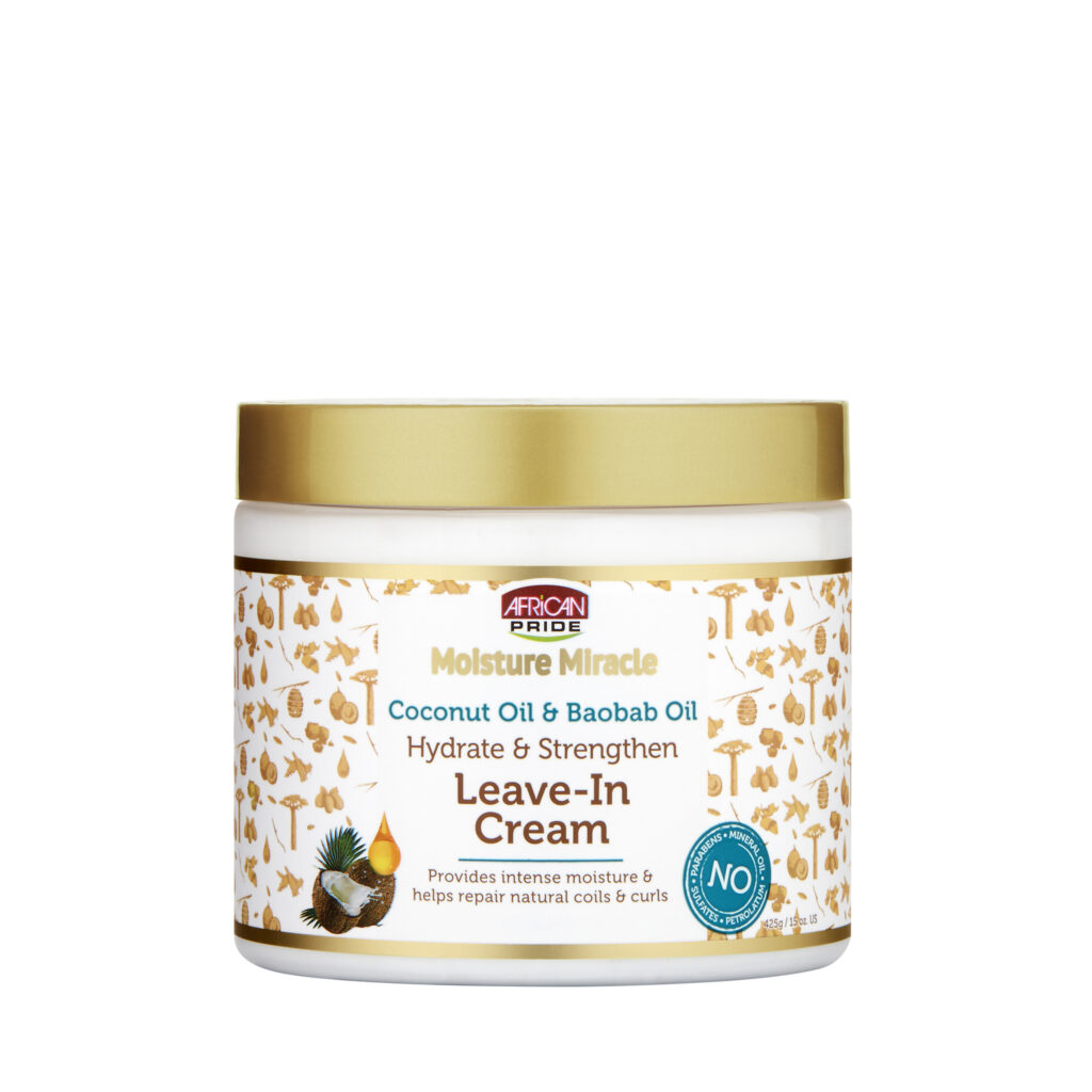African Pride Moisture Miracle Coconut Oil & Baobab Oil Leave-In Cream