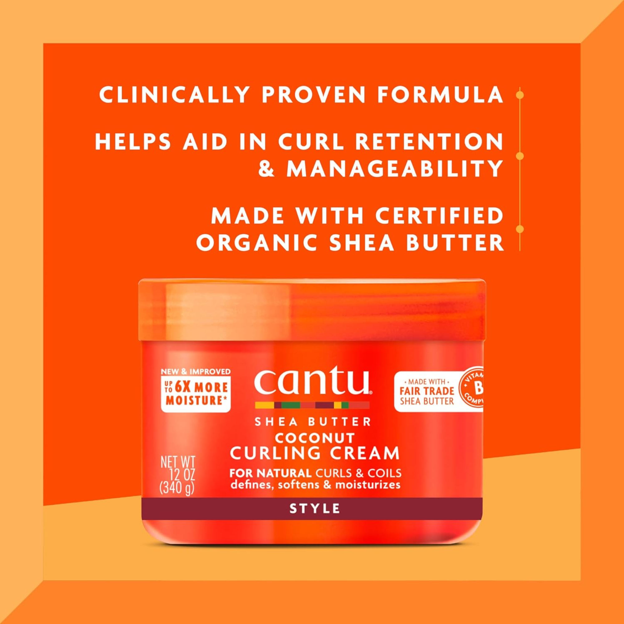 Cantu Shea Butter for Natural Hair Coconut Curling Cream 340g