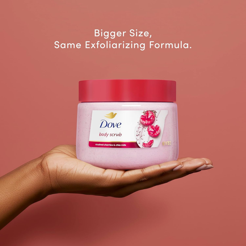 Dove Cherry & Chia Milk Body Scrub 425G