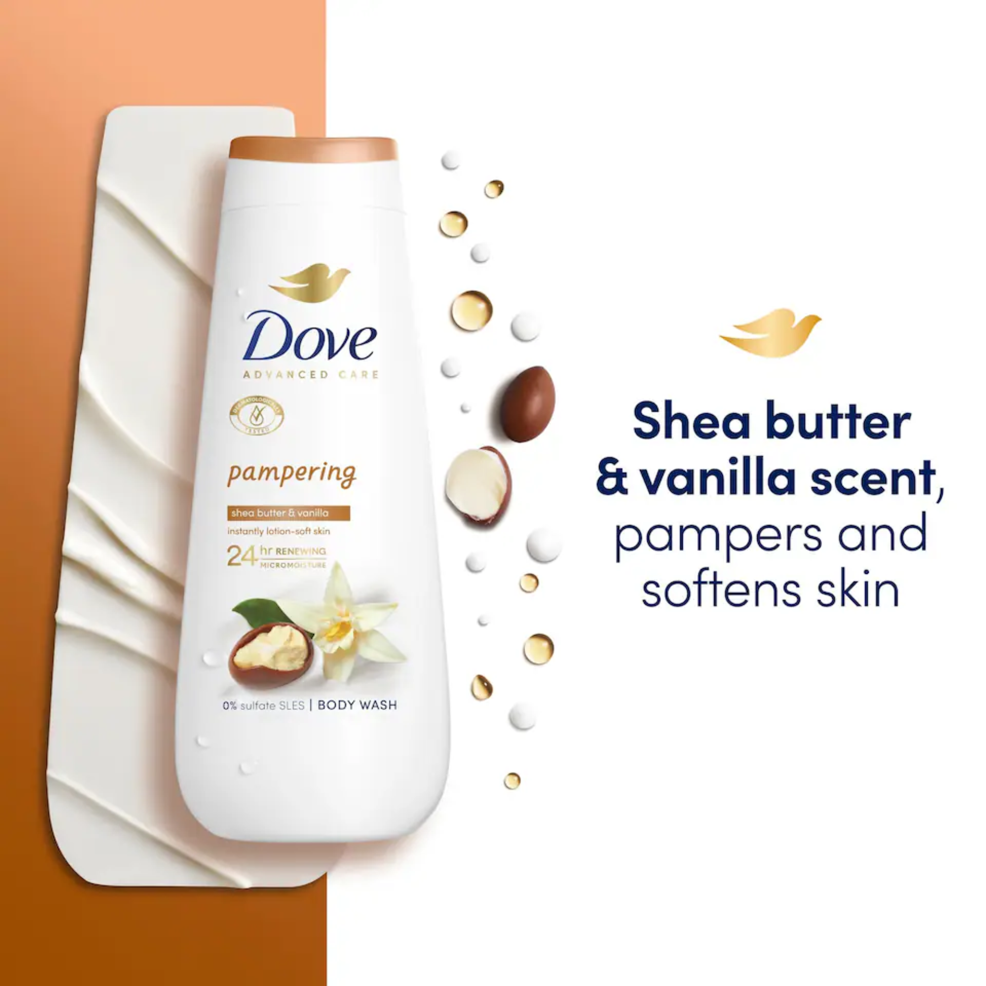 Dove Shea Butter & Warm Vanilla Body Wash (400ml)