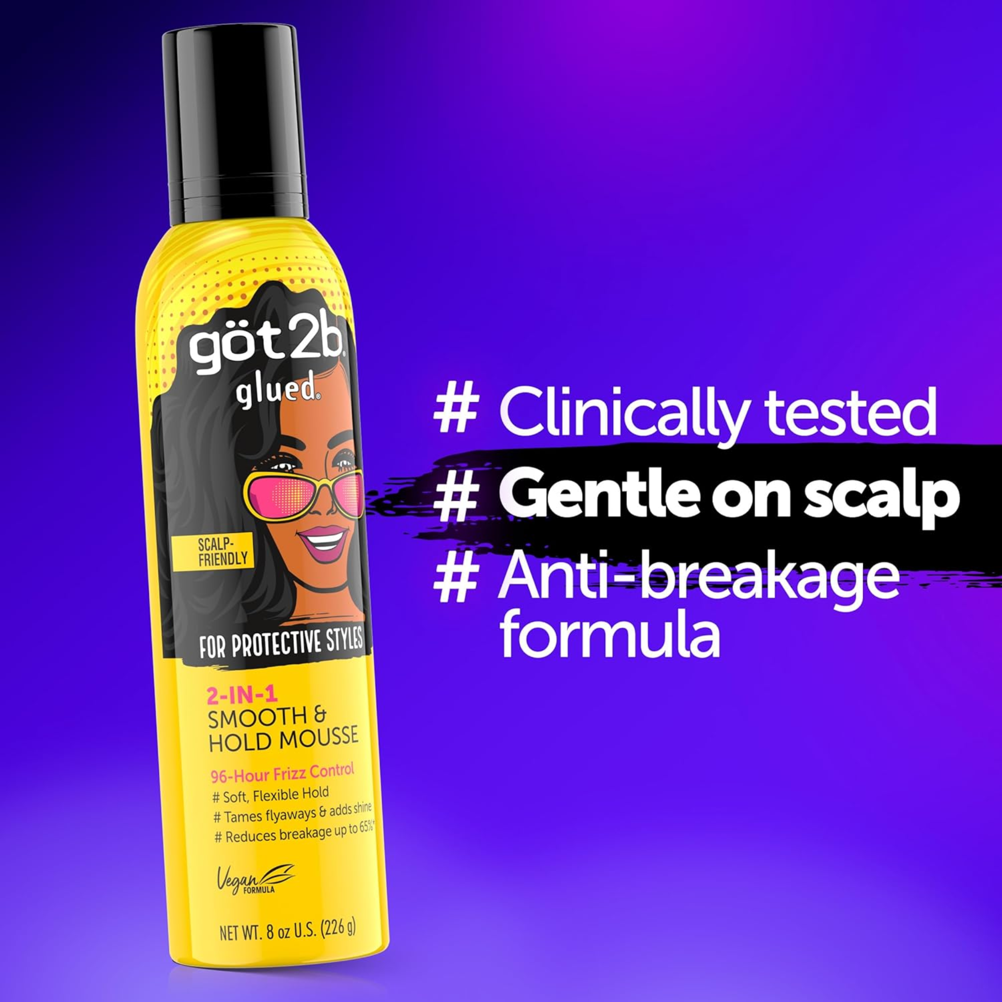 Got2B Glued Smooth & Hold Mousse (226g)