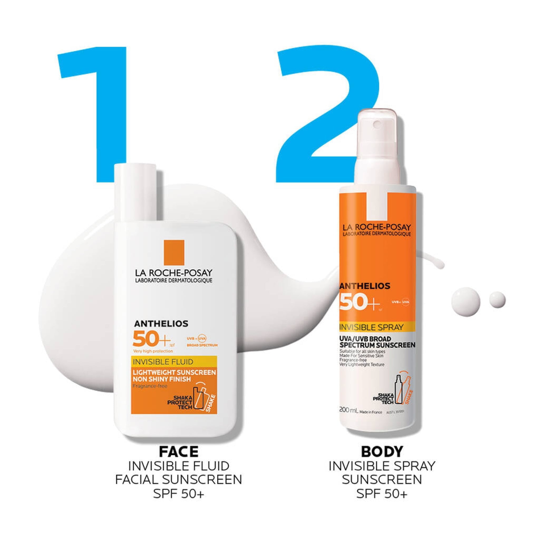 LA ROCHE POSAY ANTHELIOS SPF 50+ INVISIBLE FLUID SUN CREAM 50ML