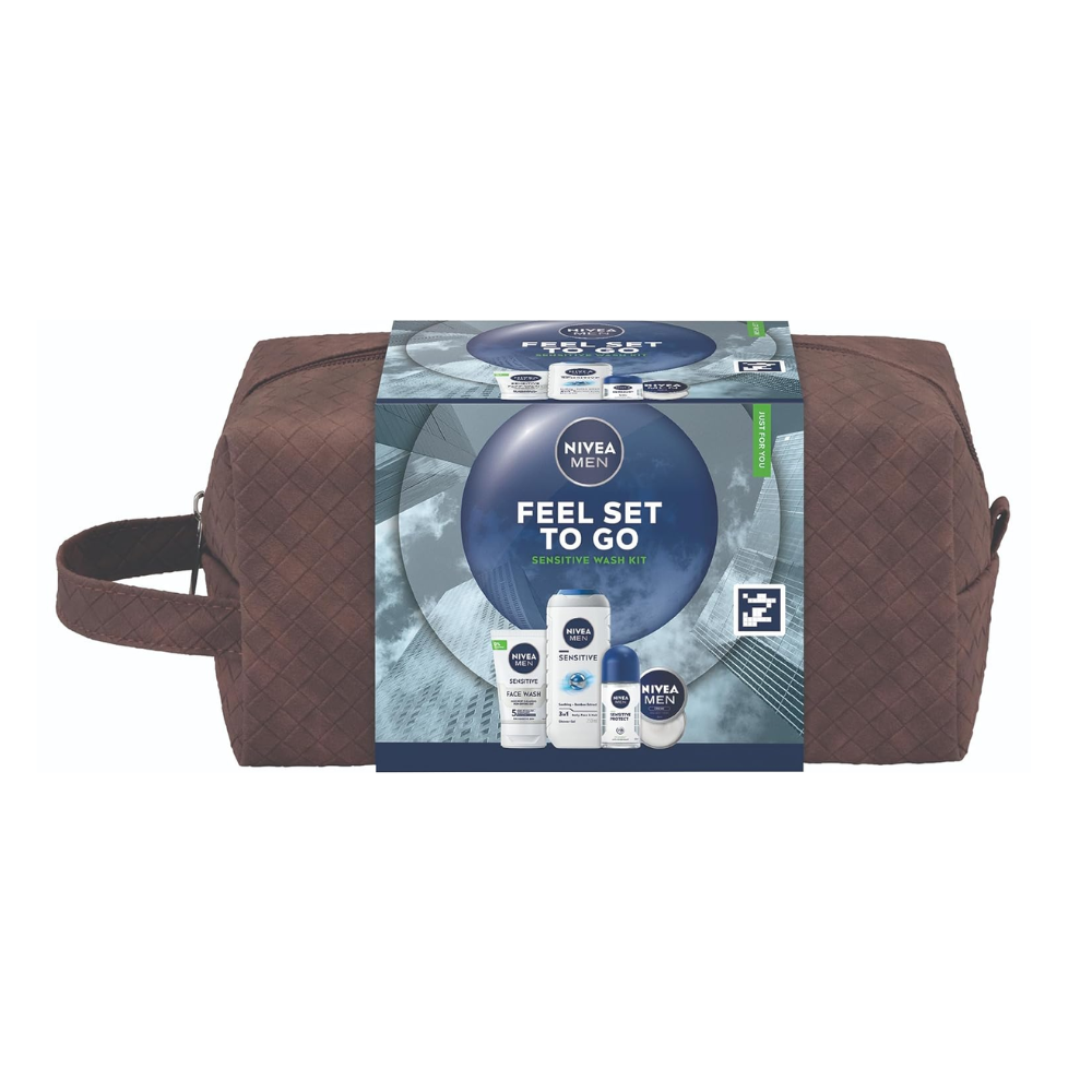NIVEA MEN Feel Set To Go Gift Set (5 Products) – Men’s Grooming Gift
