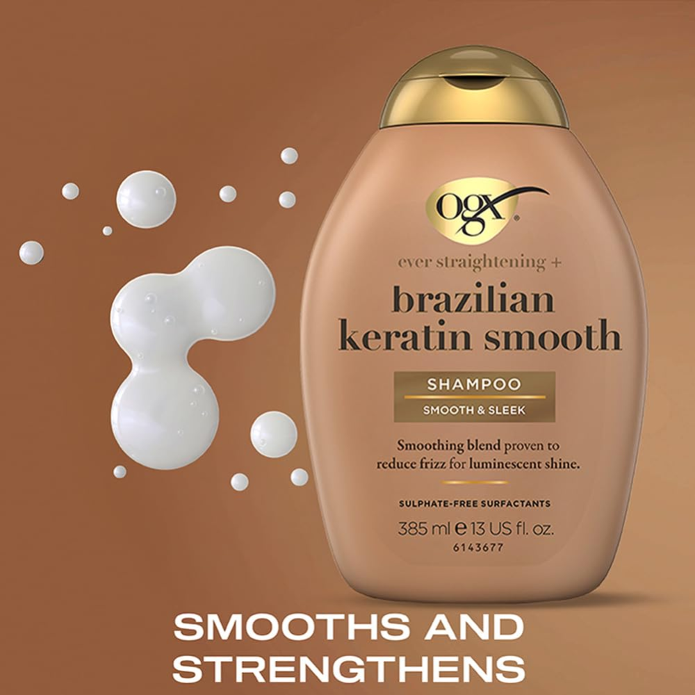 OGX Brazilian Keratin Smooth Shampoo – 385ml