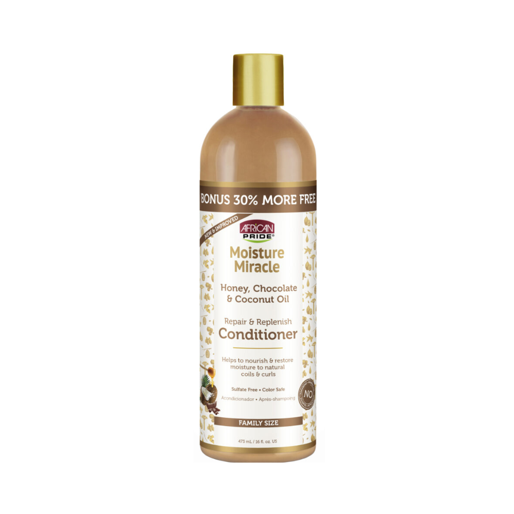 The African Pride Moisture Miracle Honey, Chocolate & Coconut Oil Conditioner (473ml)