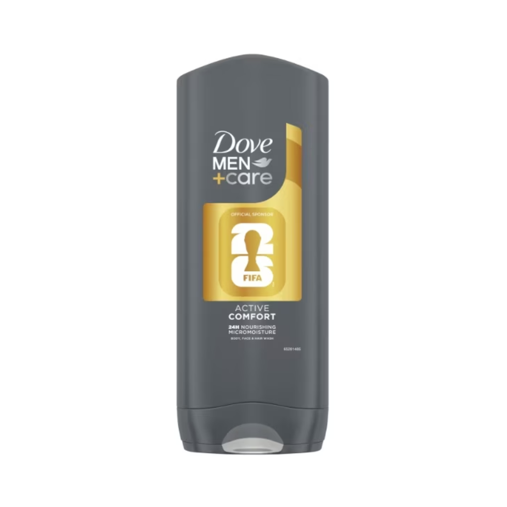 Dove Men+Care Active Comfort 3-in-1 Hair, Face & Body Wash Shower Gel 400ml