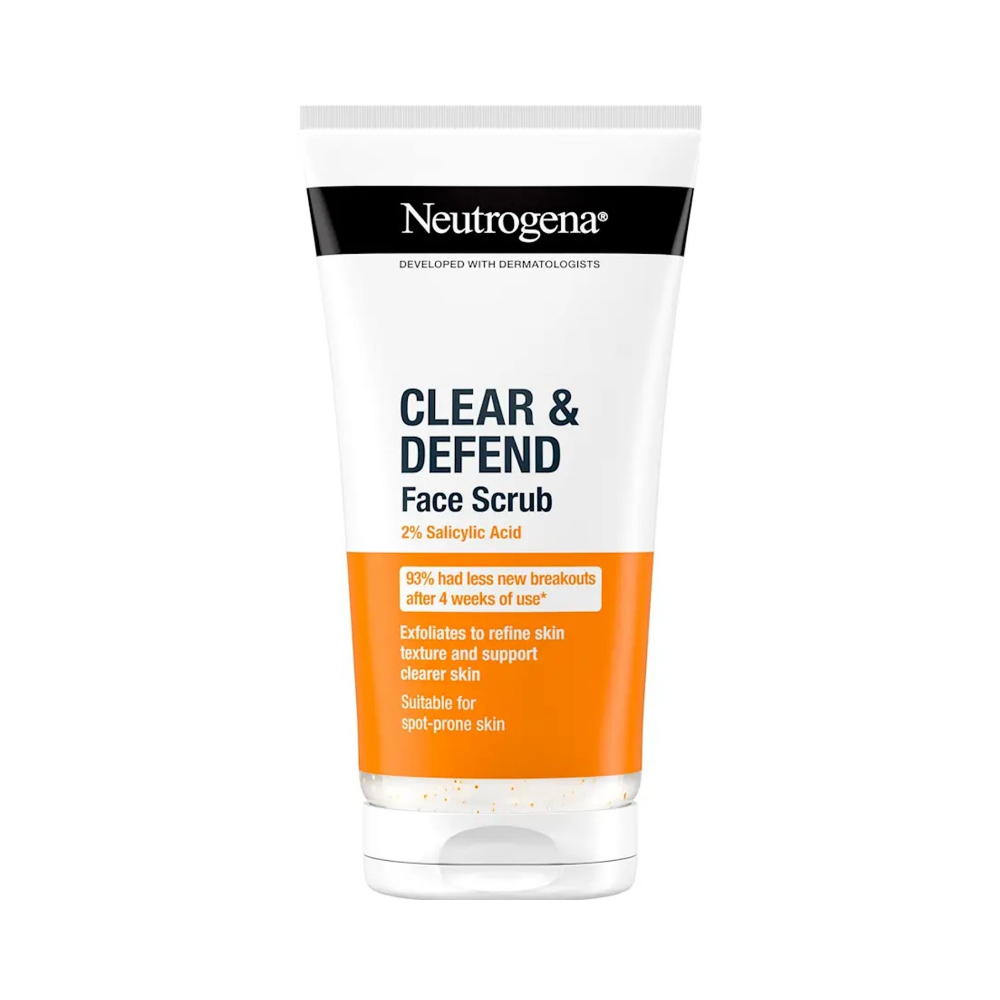 Neutrogena® Clear & Defend Salicylic Acid Face Scrub – 150ml