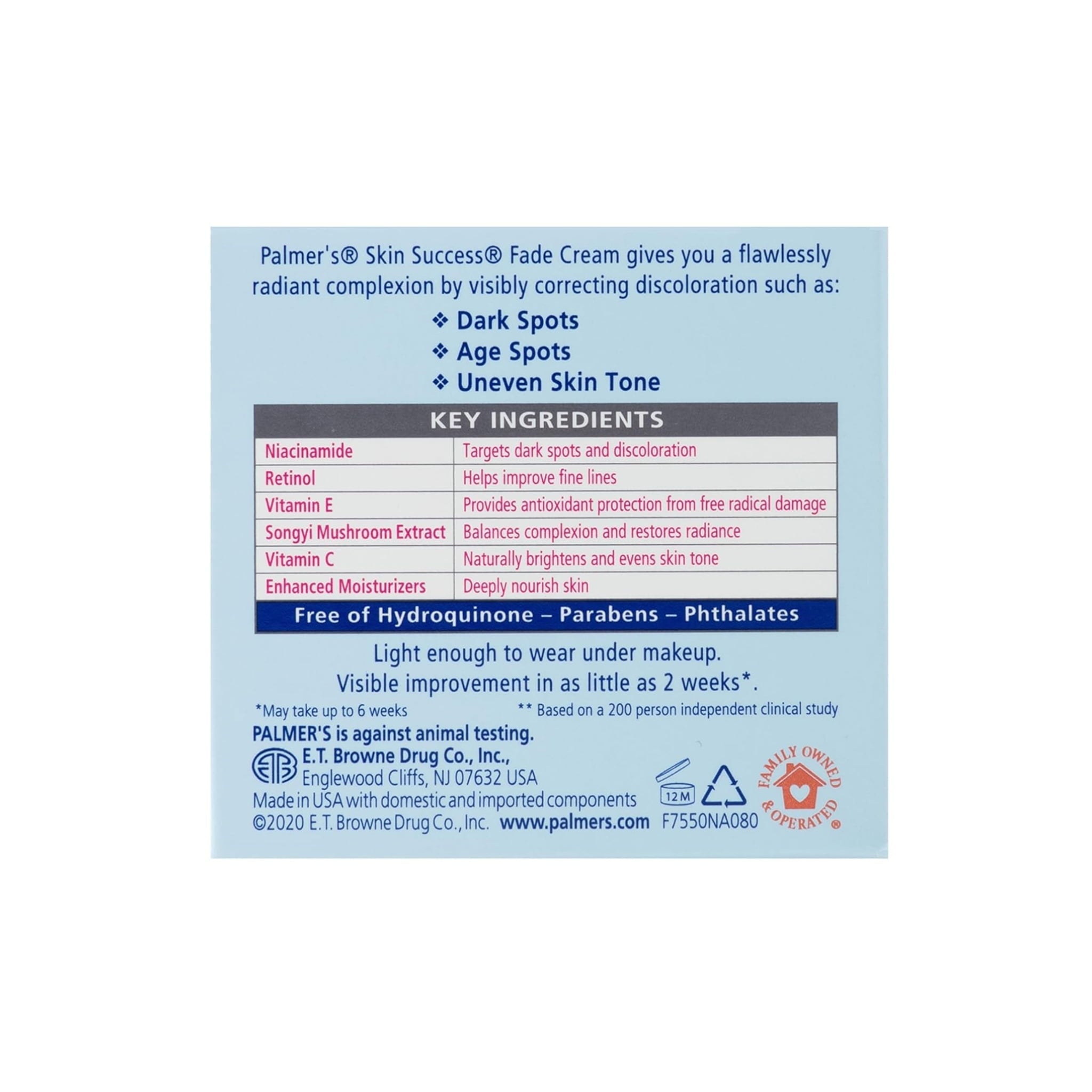 PALMER'S SKIN SUCC FADE CREAM [ ALL SKIN TYPE ] 75G