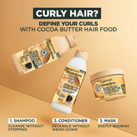 Garnier  Hair Food Cocoa Butter & Coconut Oil 3-in-1 Hair Mask 400ml