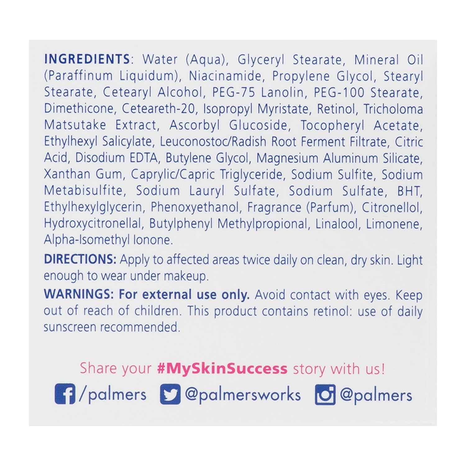 PALMER'S SKIN SUCC FADE CREAM [ ALL SKIN TYPE ] 75G