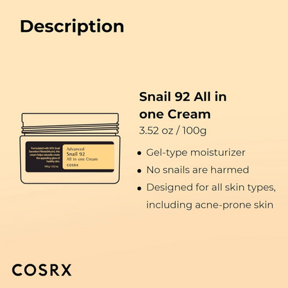 COSRX Advanced Snail 92 All in One Repair Cream 100ml