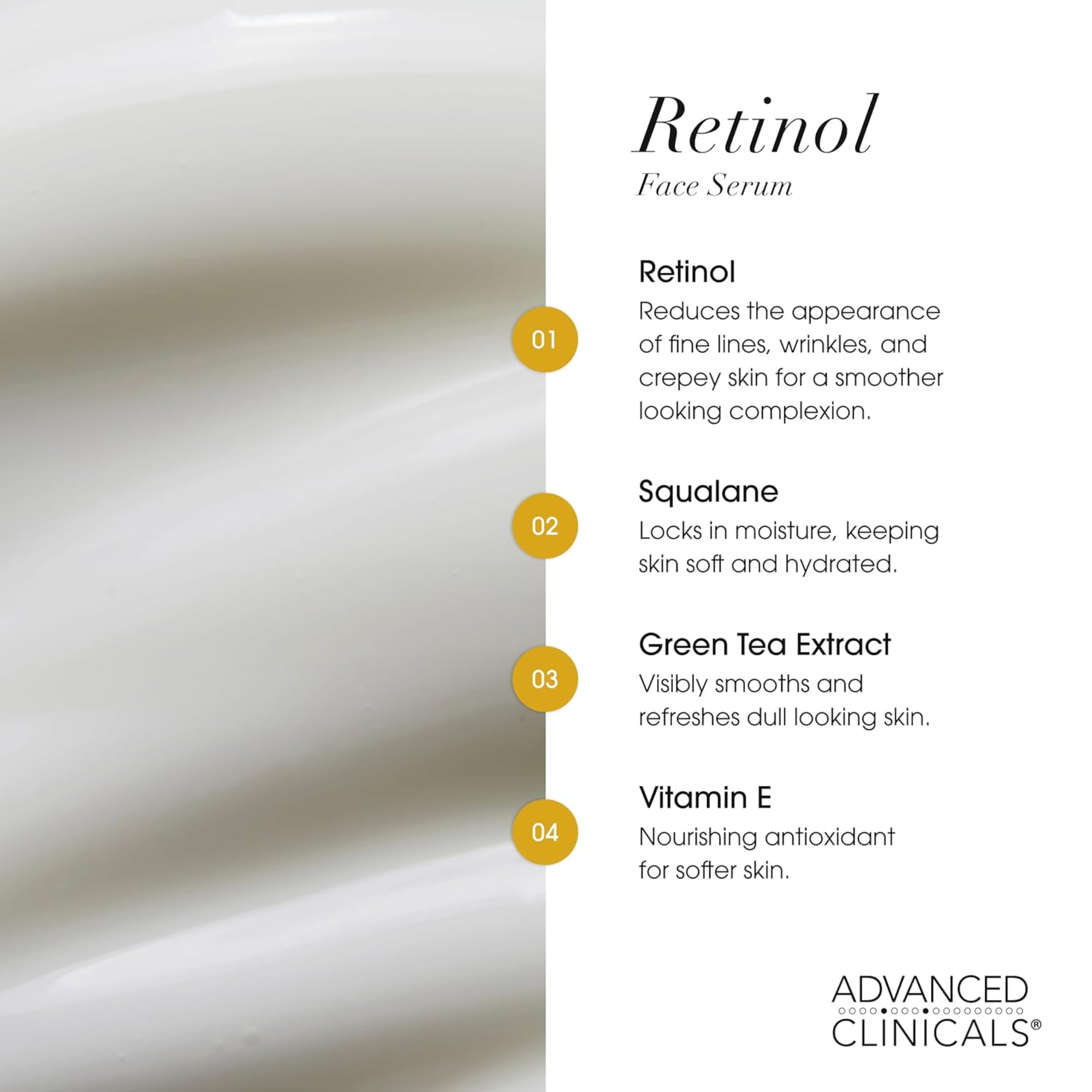 Advanced Clinicals Retinol Anti-Wrinkle Serum (52ml)