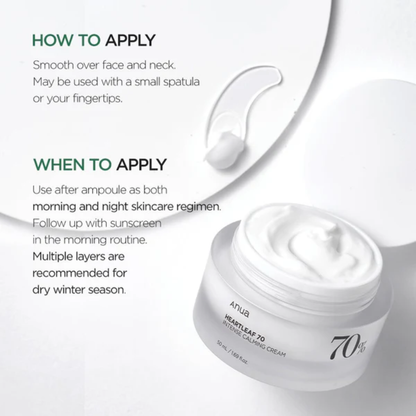 ANUA Heartleaf 70% Intense Calming Cream 50ML