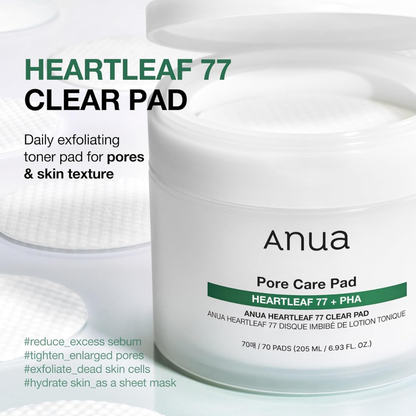 ANUA Heartleaf 77 Toner Pad – 70 Sheets