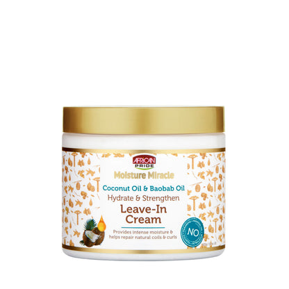 African Pride Moisture Miracle Coconut Oil & Baobab Oil Leave-In Cream