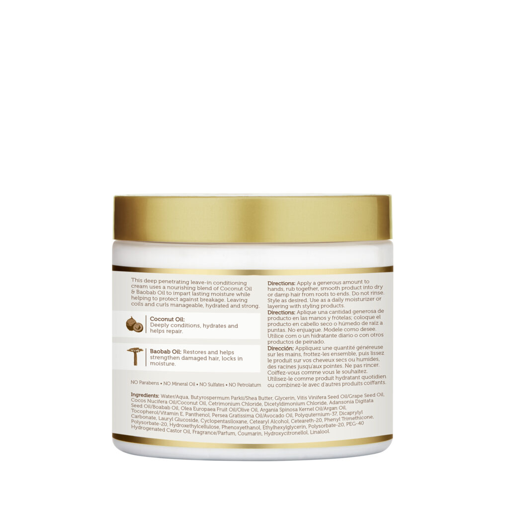 African Pride Moisture Miracle Coconut Oil & Baobab Oil Leave-In Cream