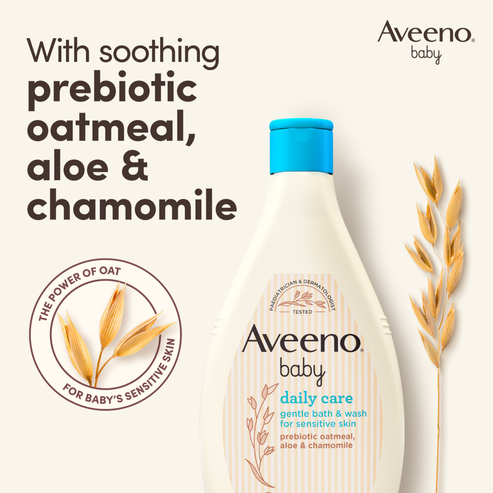 Aveeno baby daily care gentle bath &amp; wash for sensitive skin 400ml