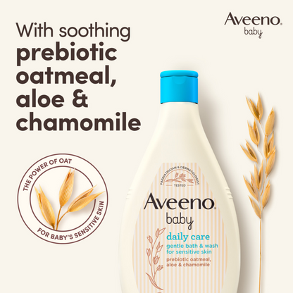 Aveeno baby daily care gentle bath &amp; wash for sensitive skin 400ml