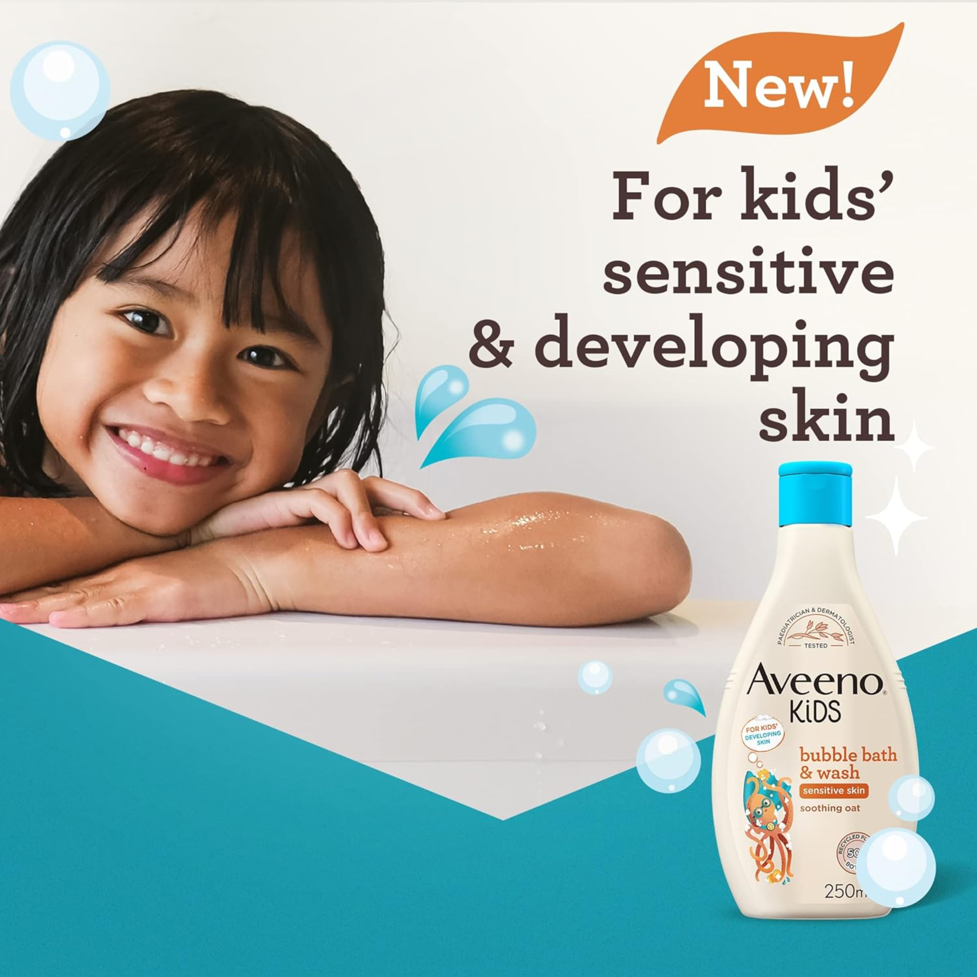 Aveeno Kids Bubble Bath Wash 250ml