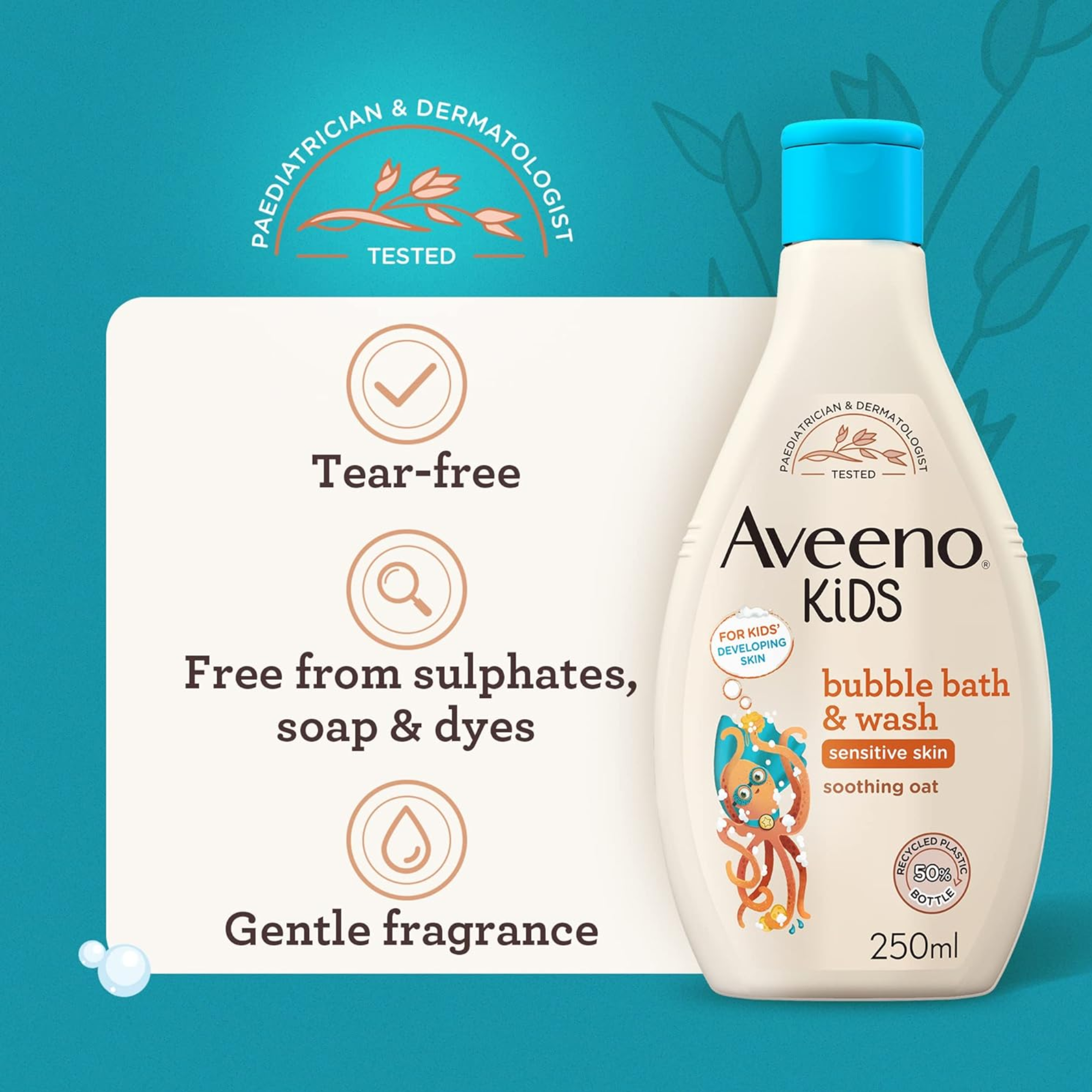 Aveeno Kids Bubble Bath Wash 250ml