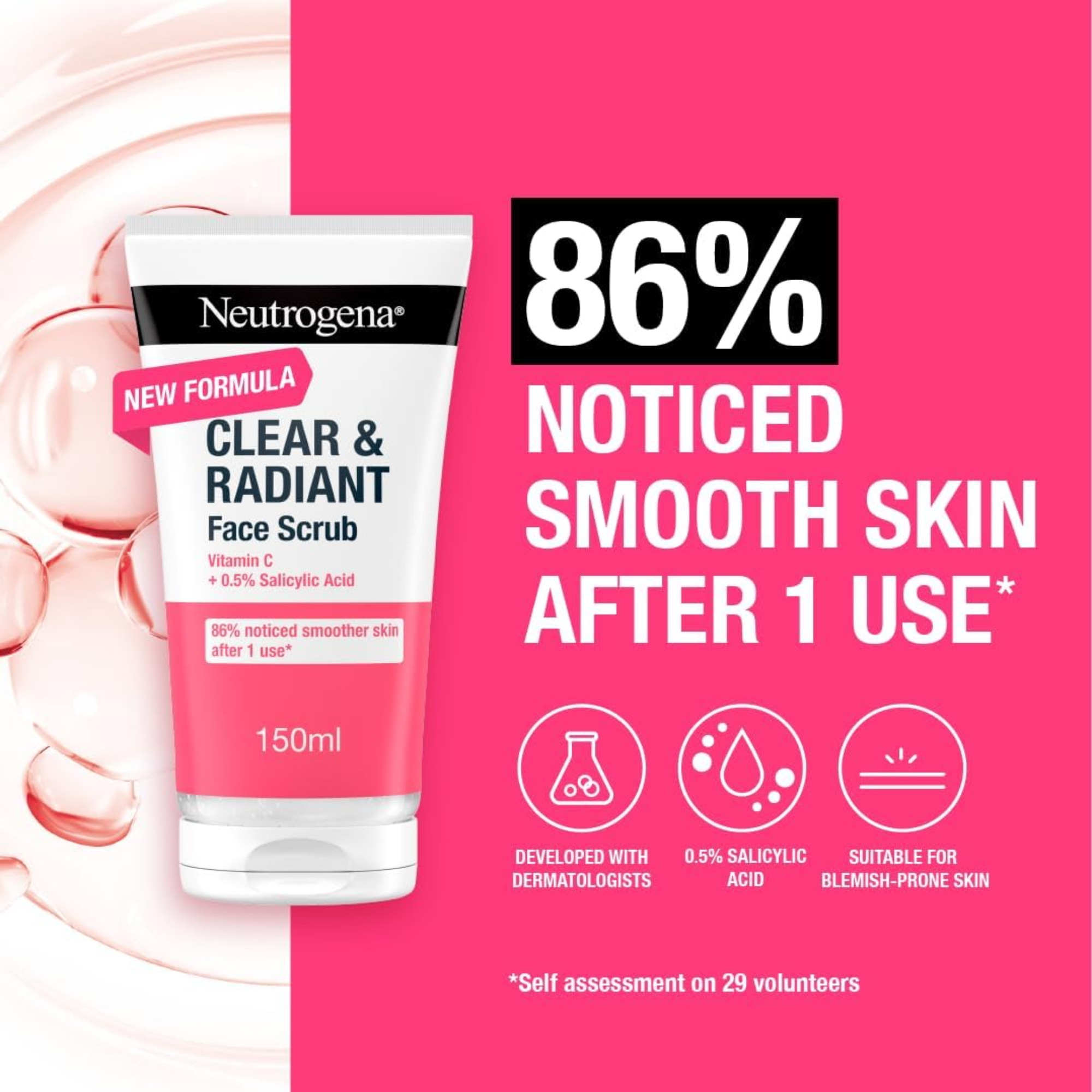 Neutrogena® Clear & Radiant Face Scrub – 150ml