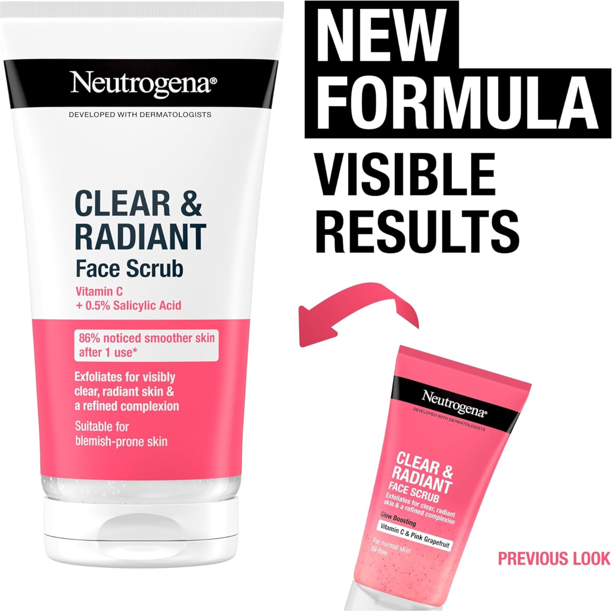 Neutrogena® Clear & Radiant Face Scrub – 150ml