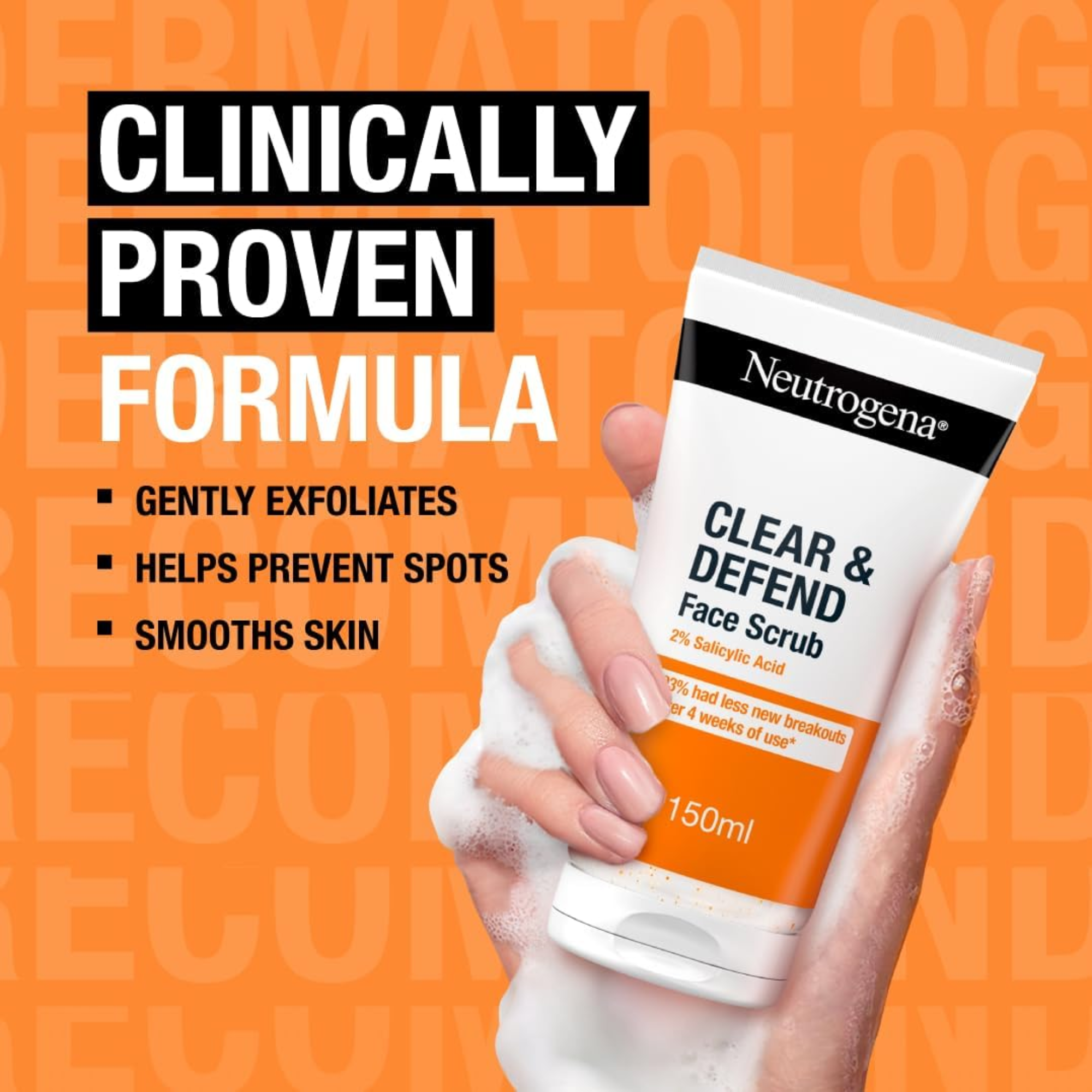 Neutrogena® Clear & Defend Salicylic Acid Face Scrub – 150ml