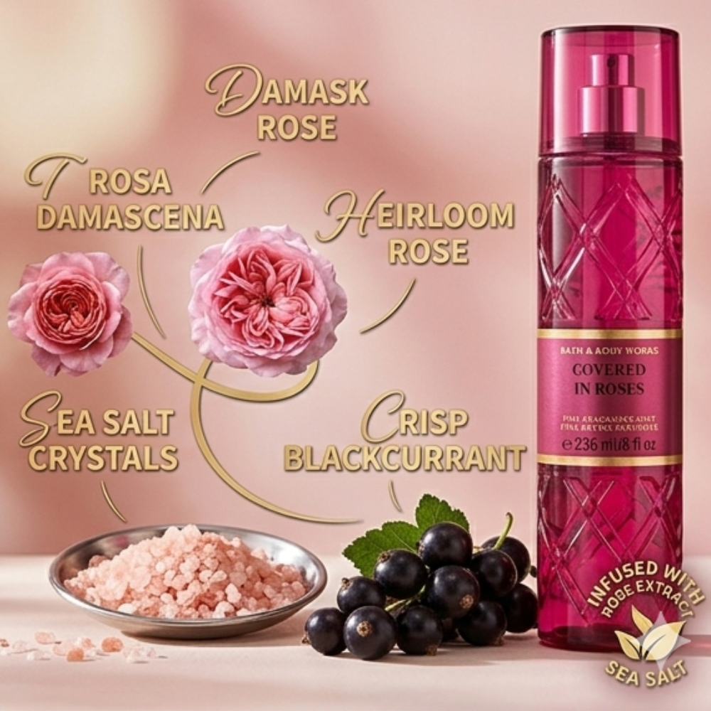 Bath & Body Works Fine Fragrance Mist – Covered in Roses (236ml)