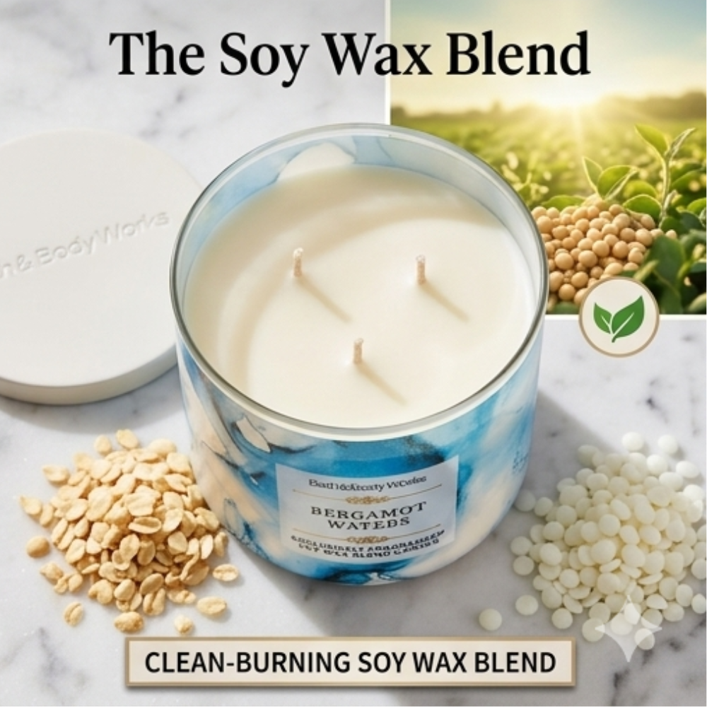 Bath &amp; Body Works 3-Wick Candle – Bergamot Waters