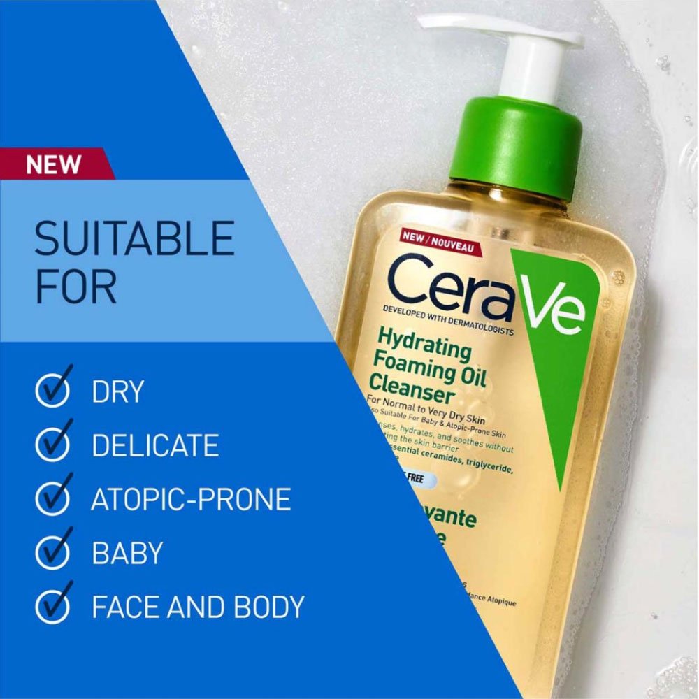 CeraVe Hydrating Foaming Oil Cleanser for Dry Skin 236ml