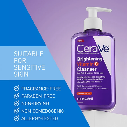 Cerave Skin Renewing Brightening Vitamin C Cleanser 236ml