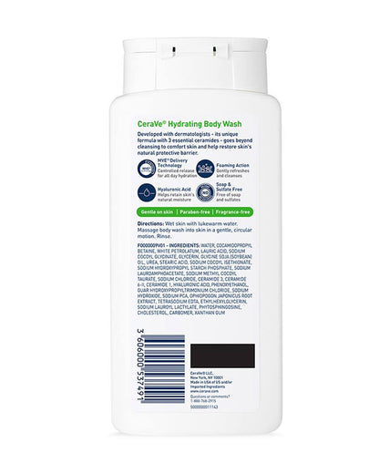CeraVe Hydrating Body Wash is a 296ml