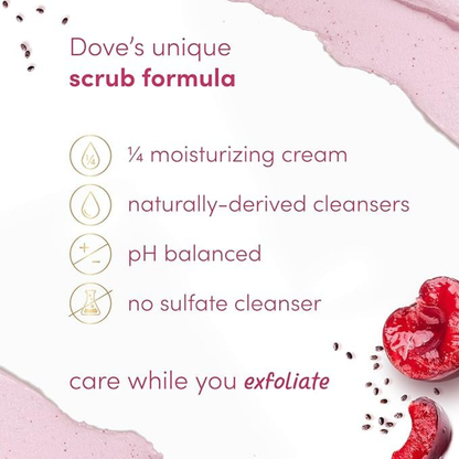 Dove Cherry & Chia Milk Body Scrub 425G