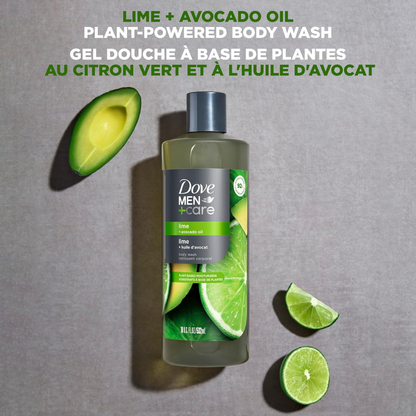 Dove Men+Care Plant-Powered Body Wash – Lime + Avocado Oil (532ml)