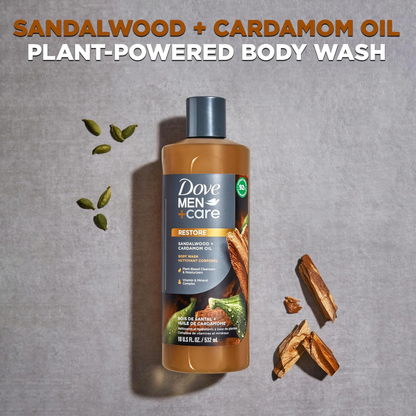 Dove Men+Care Plant-Powered Body Wash – Sandalwood + Cardamom Oil 532ml