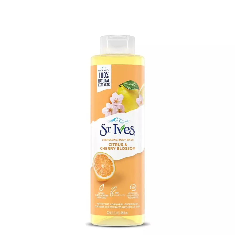 St. Ives Energizing Body Wash Citrus & Cherry Blossom (650ml)