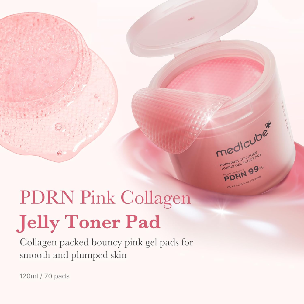Medicube PDRN Pink Collagen Jelly Pad (70 Toner Pads)