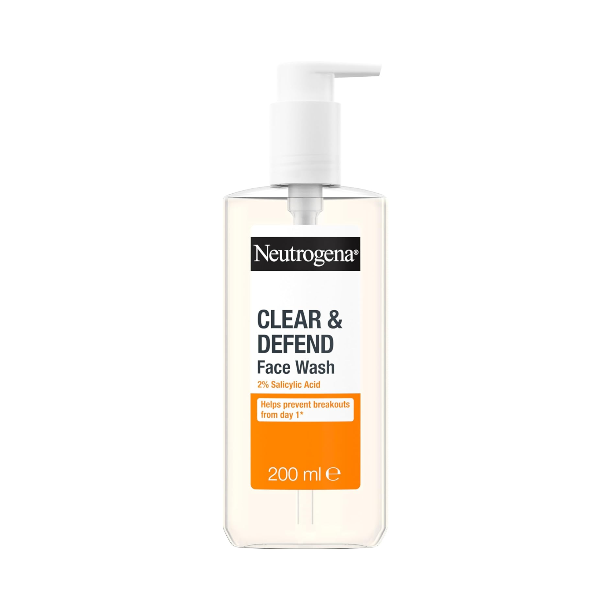 Neutrogena Clear and Defend 2% Salicylic Acid Face Wash 200ml