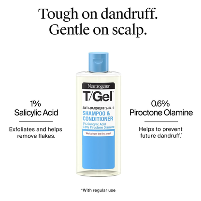 Neutrogena T/Gel 2-in-1 Anti-Dandruff Shampoo & Conditioner – 250ml