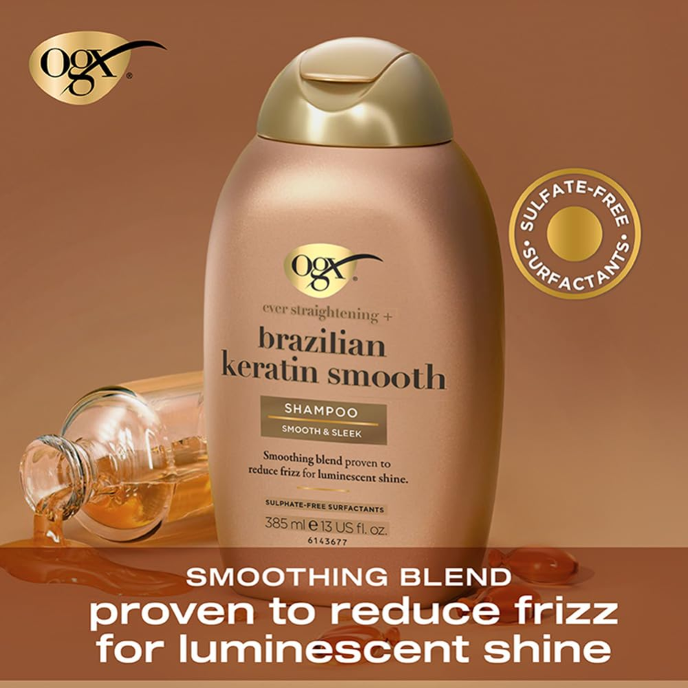 OGX Brazilian Keratin Smooth Shampoo – 385ml