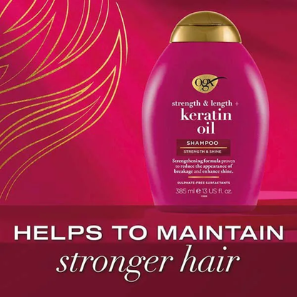 OGX Keratin Oil Strength &amp; Length Shampoo – 385ml