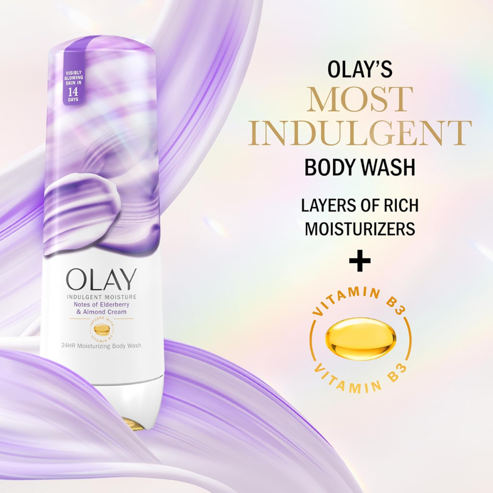 Olay Indulgent Moisture Body Wash – Elderberry & Almond Cream 591ml