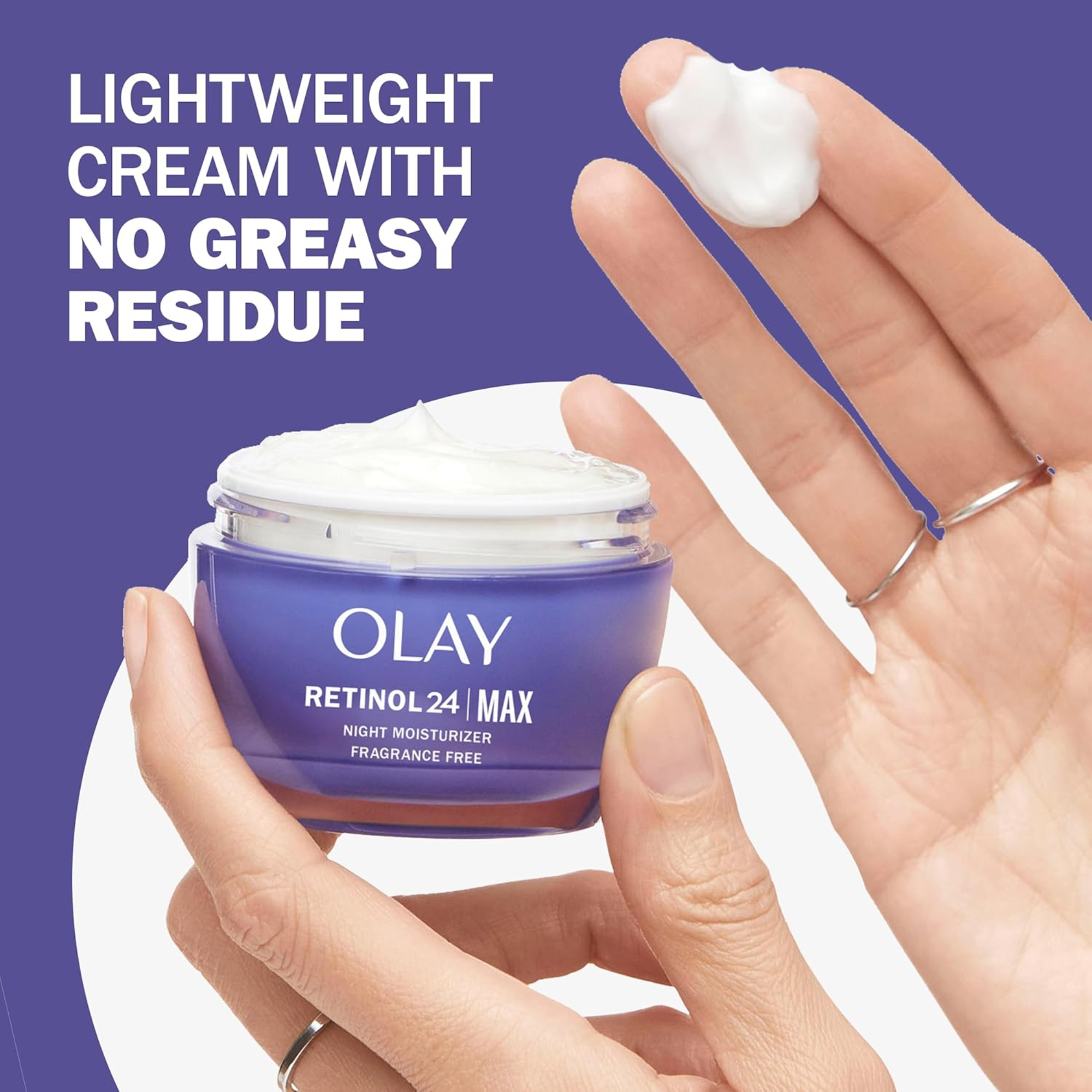 Olay Retinol Face Moisturizer, 24 MAX Anti-Aging Night Cream for Women (48g)