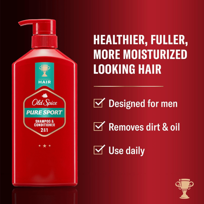 Old Spice Pure Sport Shampoo & Conditioner 650ml