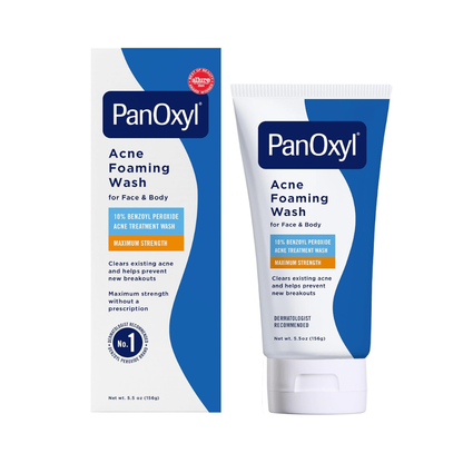 PanOxyl 10% Benzoyl Peroxide Acne Foaming Wash – Maximum Strength