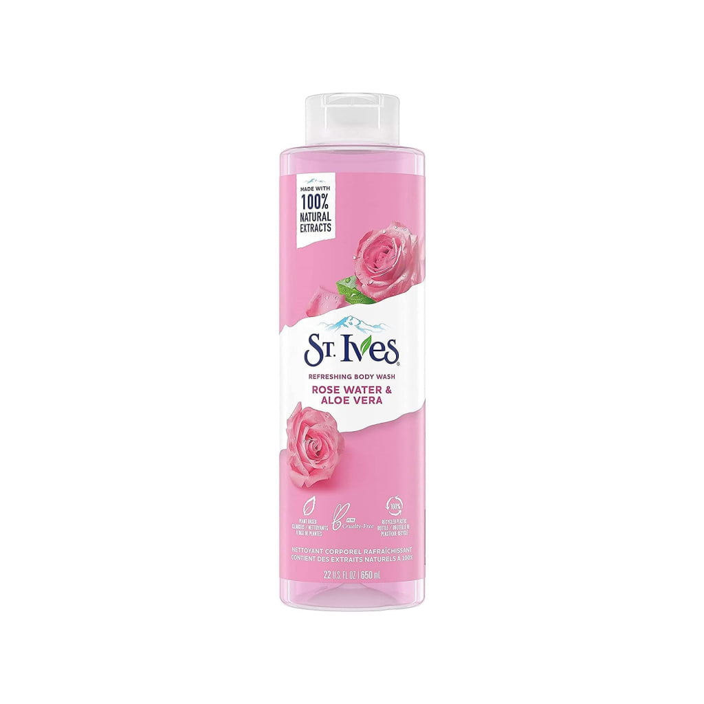 ST.IVES REFRESHING BODY WASH ROSE WATER & ALOE VERA 650ML