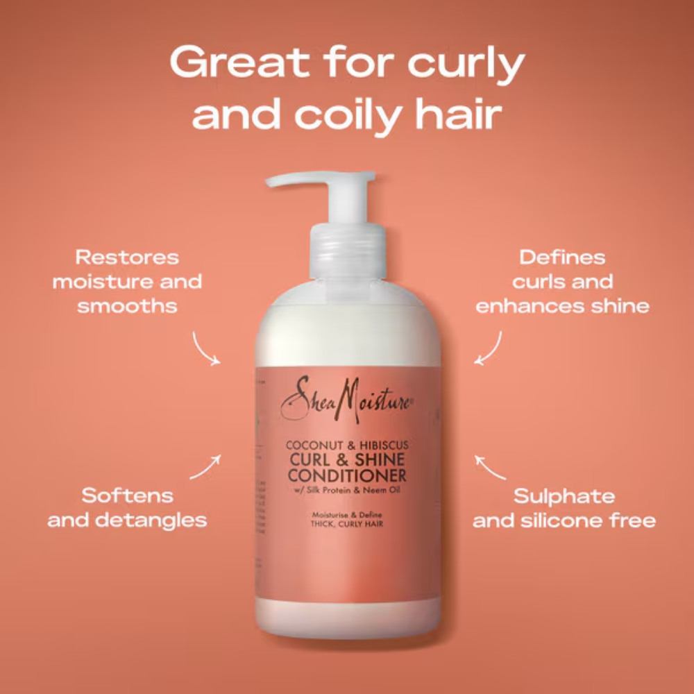 SheaMoisture Coconut & Hibiscus Curl & Shine Conditioner – 384ml