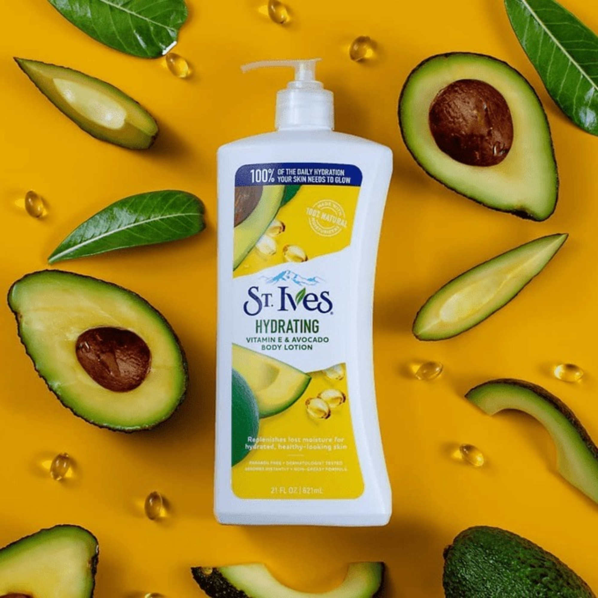 St. Ives Hydrating Vitamin E and Avocado Body Lotion (621ml)