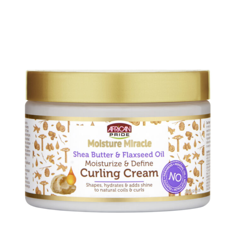 The African Pride Moisture Miracle Shea Butter & Flaxseed Oil Curling Cream (340g)