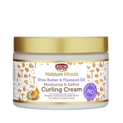 The African Pride Moisture Miracle Shea Butter & Flaxseed Oil Curling Cream (340g)